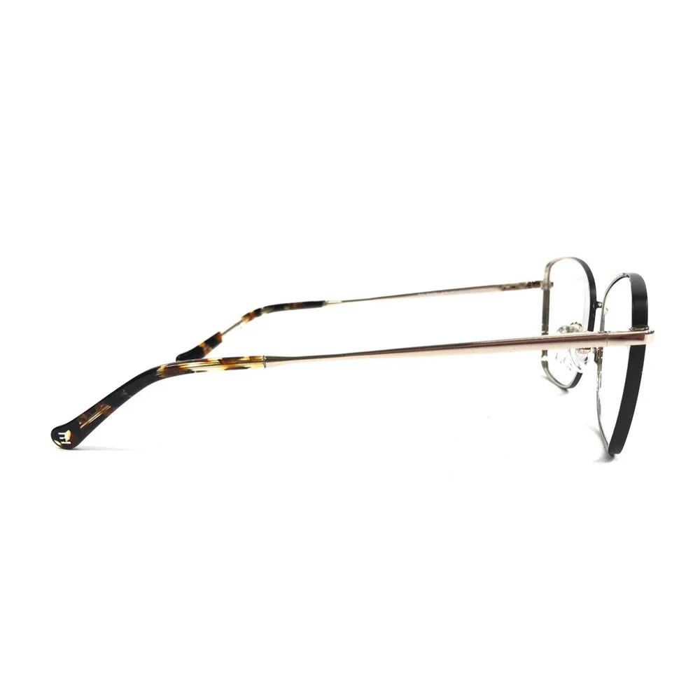 Cinzia Eyeglasses Frames CIN-5185 C2 Gold Black Butterfly Wire Rim 54-17-140